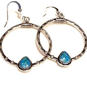 Turquoise and Silver Earrings